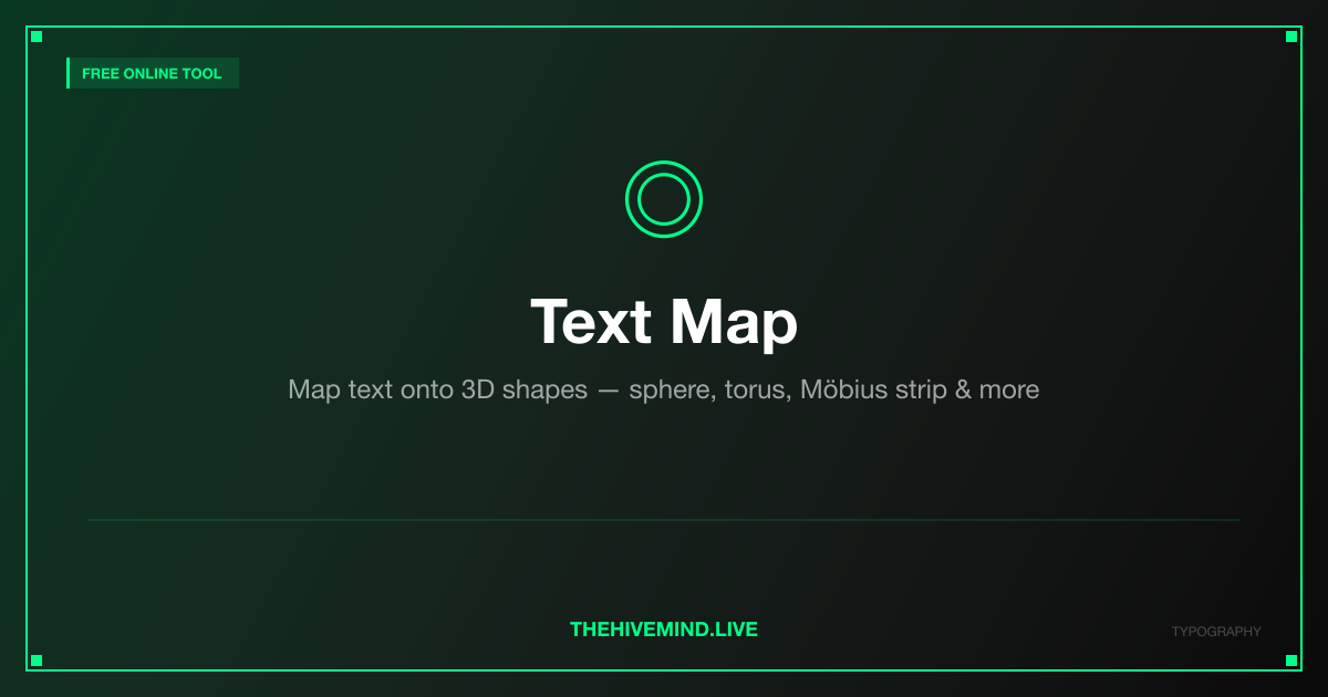 Free 3D Text Map — Text on 3D Shapes | THEHIVEMIND.LIVE